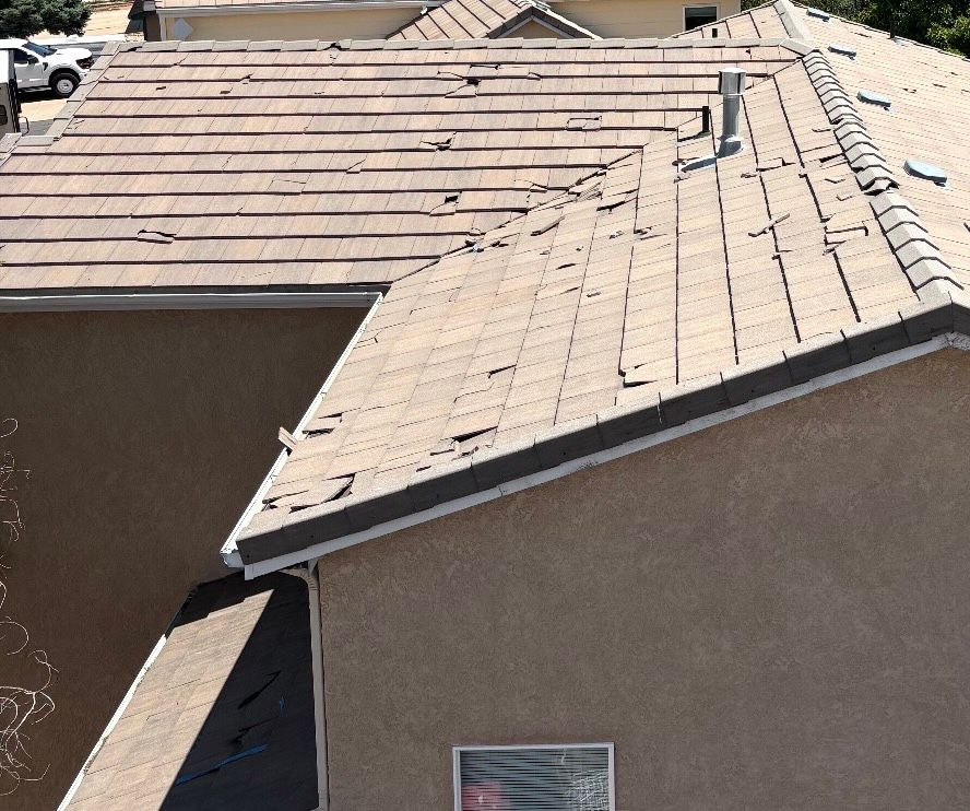 Hail and storm damage roofing in Centennial Colorado